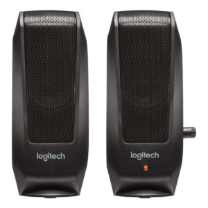 PARLANTE S120 2.0 Logitech Potencia 2.2W Plug 3.5mm Compatible PC-Cell-Tablet Sonido Estéreo Nítido Garantía 2Años-NEGRO