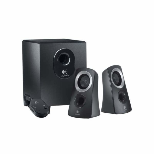 PARLANTE Z313 2.1 Logitech Potencia 25W Subwoofer 15W Plug 3.5mm Compatible PC-Cell-Tablet Sonido Estéreo Nítido Garantía 2Años-NEGRO