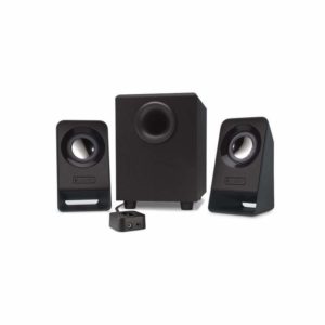 PARLANTE Z213 2.1 Logitech Potencia 7W Subwoofer 4W Plug 3.5mm Compatible PC-Cell-Tablet Sonido Estéreo Nítido Garantía 2Años-NEGRO