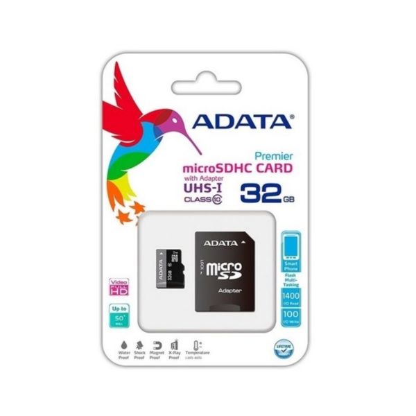 Tarjeta de memoria Adata Premier con adaptador SD 32GB