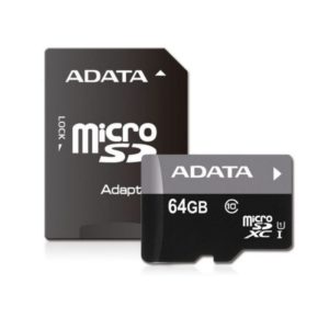 ADATA MEMORIA MICRO SD CON ADAPTADOR SD CLASS 10UHS 64GB