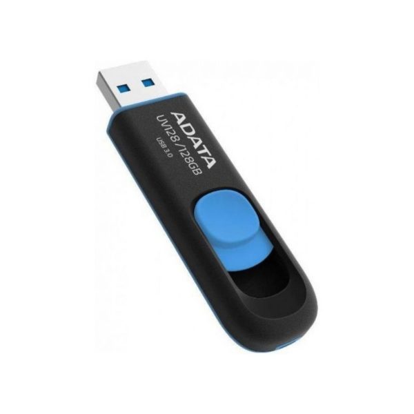 Memoria Usb Adata AUV128 3.0 128gb Retractil Negra – Azul