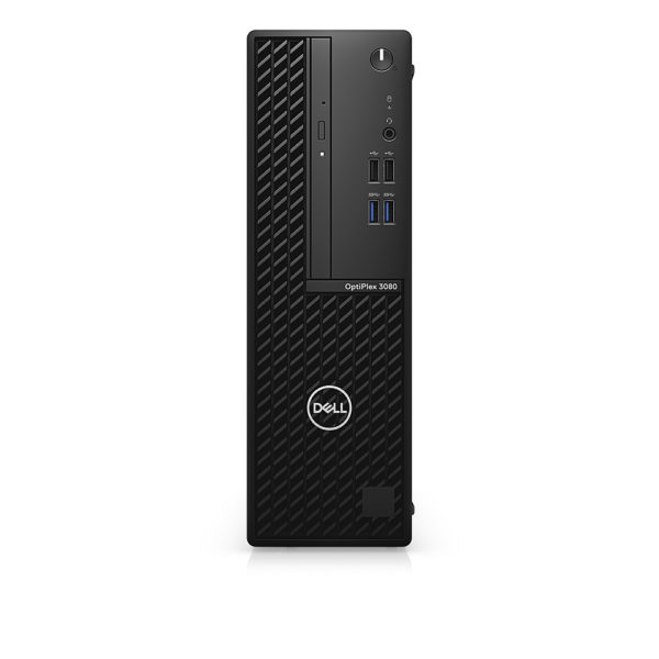 PC Dell OptiPlex 3080 SFF, Intel Core i3-10100 de décima generación (4 núcleos, caché de 6 M, 3,6 GHz a 4,3 GHz), Memoria DDR4 no ECC de 4GB, 1X4GB, Unidad de disco duro SATA de 3,5 pulgadas y 1 TB a 7200 rpm, Windows 10 Pro 64bit Inglés, francés, español, Unidad de disco óptico de 8x DVD +/- RW 9.5 mm, Sin tarjeta LAN inalámbrica, 3 años de servic