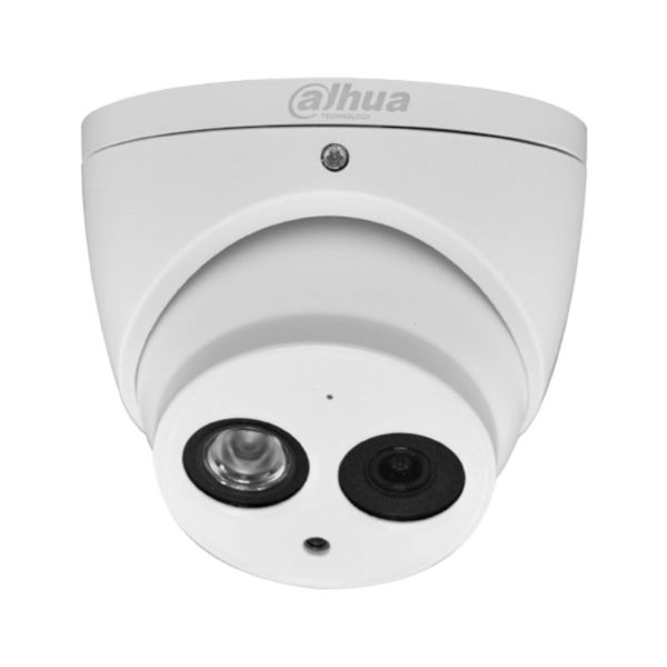 Camara Dahua Domo, 4MP, Lente fijo 2,8mm, 4en1 (CVI/TVI/AHD/CVBS), Audio micrófono integrado de un canal, DWDR, Smart IR50m, IP67, 12VDC.