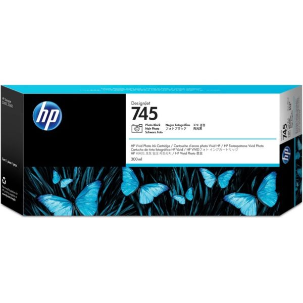Cartucho de tinta DesignJet HP 745 de 300 ml negro fotográfico 