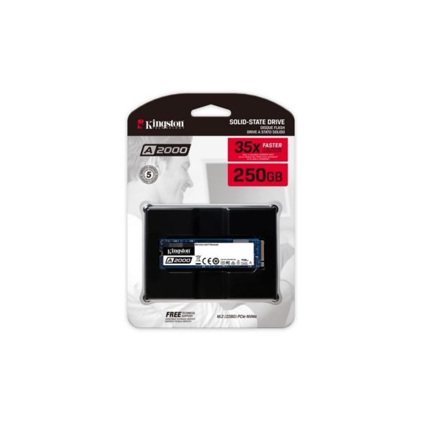 Unidad de estado solido ssd kingston A2000 250GB M.2 PCIe NVMe
