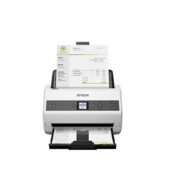 Escáner Epson WorkForce DS-870 vertical/Pantalla LCD/velocidad: 300dpi 65 ppm/130 ipm (Dúplex) /ADF hasta 80 paginas/ciclo diario hasta 7,000 paginas/USB3