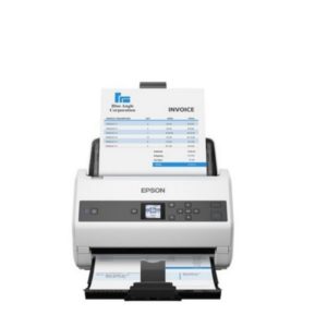 Escáner Epson WorkForce DS-970 vertical/Pantalla LCD/velocidad: 300dpi 85 ppm/130 ipm (Dúplex) /ADF hasta 80 paginas/ciclo diario hasta 9,000 paginas/USB3