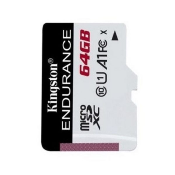 Micro SD kingston 64GB  Endurance 95R/30W C10 A1 UHS-I 64GB – 10,000 horas