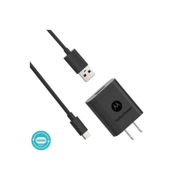 Cargador de pared Motorola TurboPower 18 USB-A w/ 1m USB-C cable