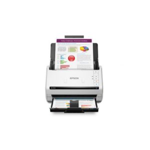 Escáner Epson WorkForce DS-770ll vertical/Tamaños de Documento: (A4) Máx.21.6x609.6 cm Mín.5x5 cm color negro/velocidad: 300dpi 45 ppm/90 ipm (Dúplex) /ADF hasta 100 paginas/ciclo diario hasta 7,000 paginas