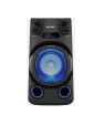 Sistema de audio de alta potencia V13 con tecnología BLUETOOTH® Siente el ritmo de tus temas favoritos incluso desde largas distancias con este potente sistema de sonido todo en uno o baila con las luces de parlante que cambian al ritmo de la música del MHC-V13; todo mientras controlas la reproducción desde tu smartphone.