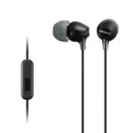 Audífonos Sony internos MDR-EX15AP  Color Negro de silicona de ajuste seguro. (con micrófono)