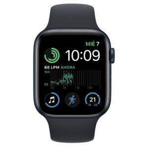 Apple Watch SE (GPS) - Caja de aluminio en color medianoche de 44 mm - Correa deportiva en color medianoche - Talla única