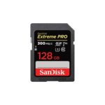 Tarjeta SD SanDisk Extreme PRO UHS-II 128GB hasta 300 MB/s de lectura y hasta 260MB/s de escritura C10, U3,V90