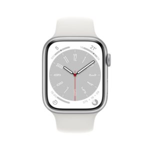 Apple Watch Series 8 (GPS) Caja de aluminio en plata de 45 mm Blanca