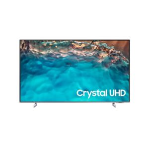 Televisor Samsung FLAT LED Smart TV 55 pulgadas Crystal UHD 4K  /3,840 x 2,160 / DVB-T2 /LAN/ Bluetooth/ AirPlay 2 / Bixby desde el control /modo ambiente/ Modo Juego/ HDMI x 3/ USB x2 /abre y edita archivos de Office/ control de voz/Garantía 1 año