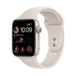 Apple Watch SE (GPS) - Caja de aluminio en blanco estrella de 44 mm - Correa deportiva blanco estrella - Talla única