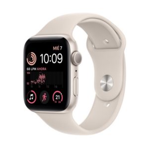 Apple Watch SE (GPS) - Caja de aluminio en blanco estrella de 44 mm - Correa deportiva blanco estrella - Talla única