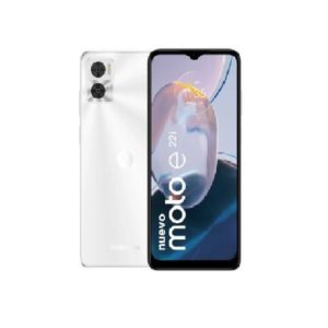 Celular Motorola E22I, camara frontal 5 MPx, principal 16MP + 2MP,  Procesador Mediatek G37, Memoria 64 GB ROM y 2GB Ram Blanco