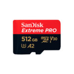 Tarjeta MicroSD SanDisk Extreme Pro 512GB UHS-I con adaptador hasta 200MB/s lectura A2 U3 V30
